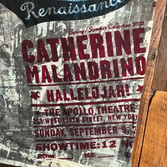Vintage Catherine Malandrino Harlem Renaissance Graphic Tee Apollo Theatre 2002 - Picture 3 of 5
